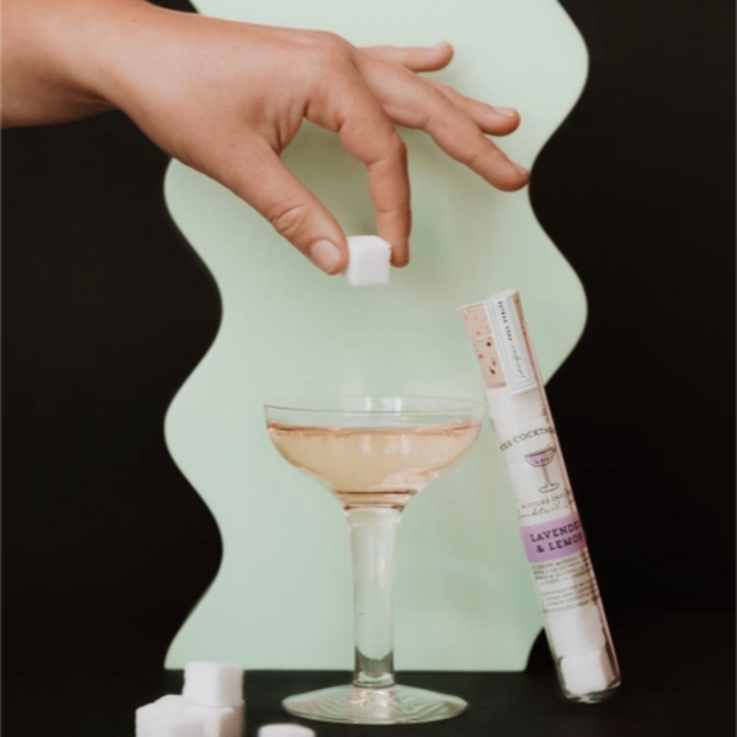 Champagne Cocktail Cubes: Lavender & Lemon - Salty Box Co.