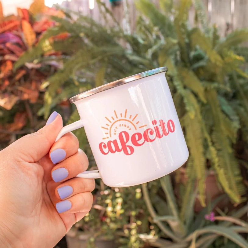 Cafecito Enamel Mug