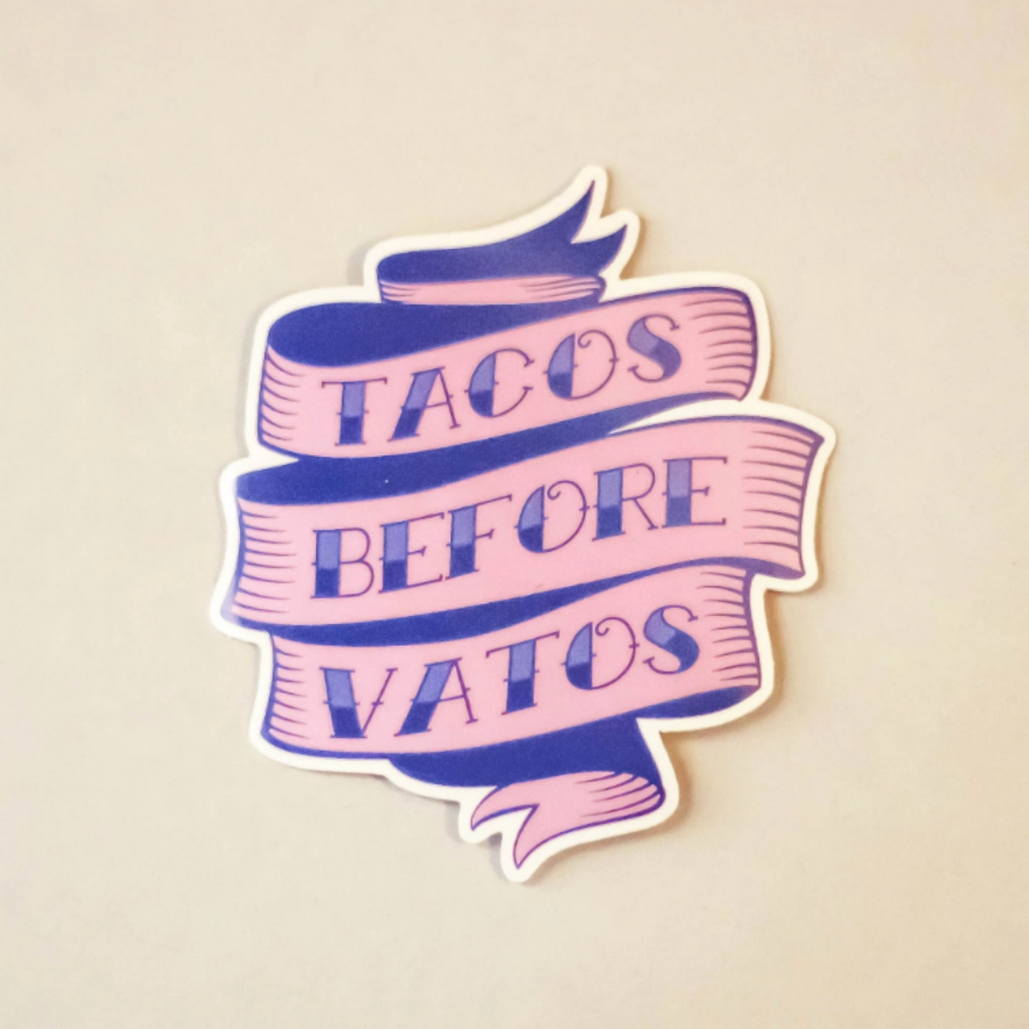 Tacos Before Vatos Sticker